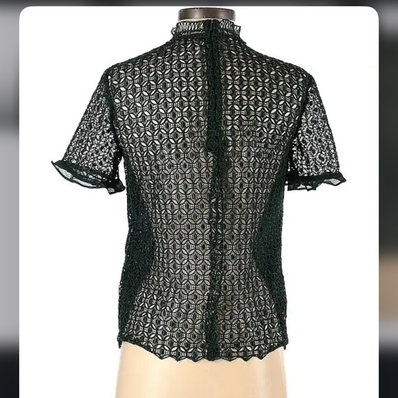 Zara Green Crochet Blouse - Picture 2 of 6